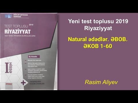 Riyaziyyat yeni test toplusu. Natural ədədlər. ƏBOB. ƏKOB 1-60 / Rasim Aliyev