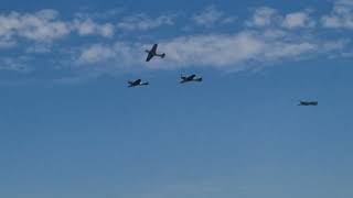 3 Hurricanes and a mk1 spitfire at Headcorn June 2026