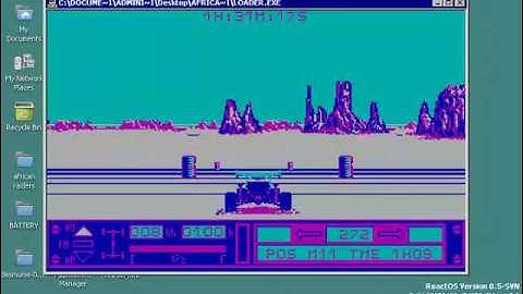 African Raiders running in the ReactOS NTVDM