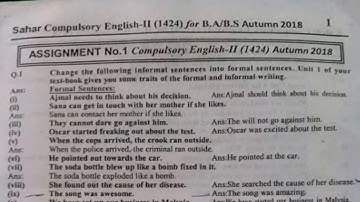 AIOU 1424 solved Assignment