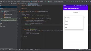 How to create a Text Spinner in Android Studio | Android studio tutorial