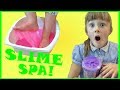 SUPER FUN SLIME SPA with AVA ISLA and OLIVIA plus Candy Treats !