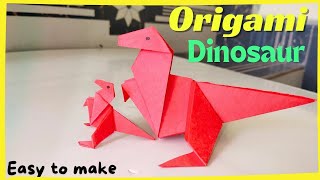 origami paper craft || origami paper dinosaur ||origami tutorial || #origamieasy #origami