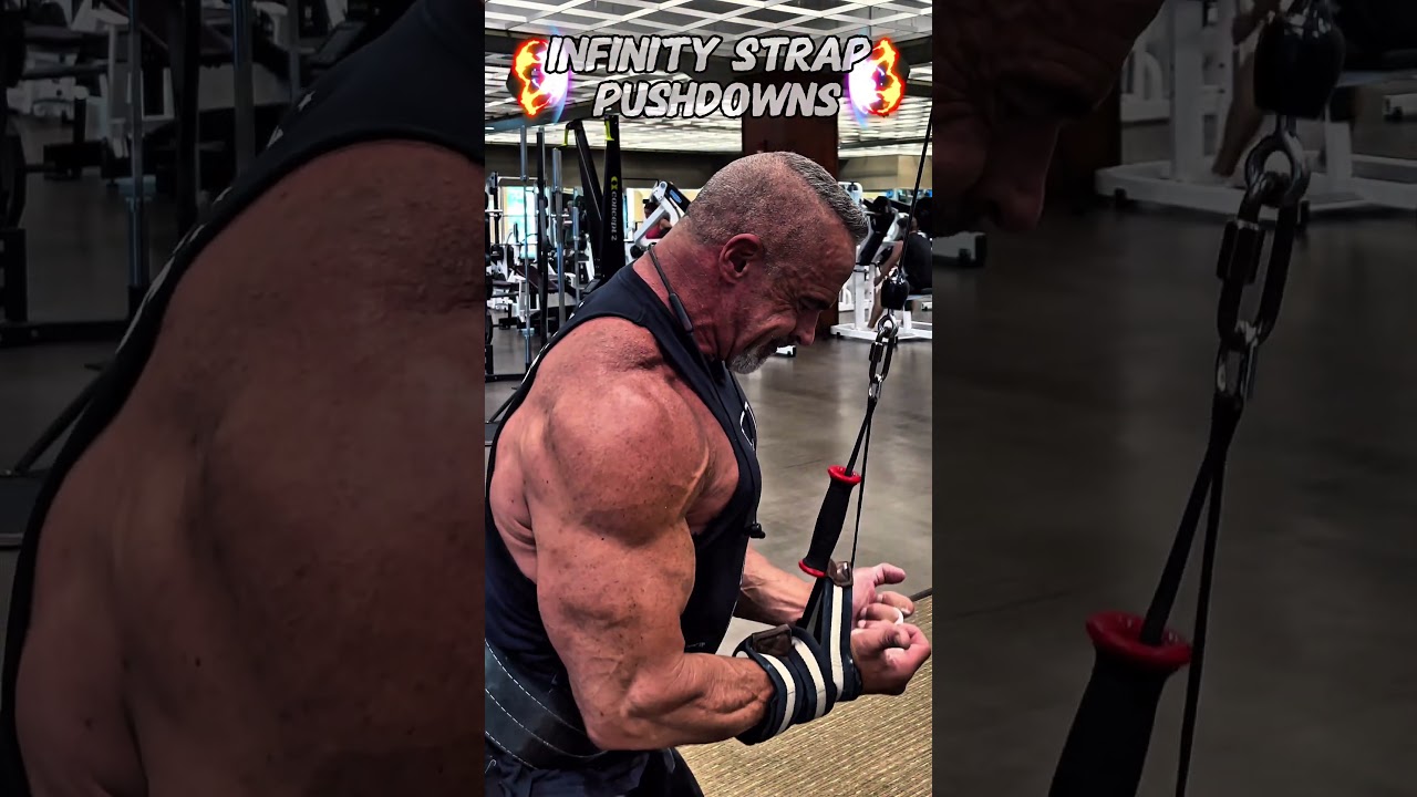 INFINITY STRAP PUSHDOWNS #triceps #workout #motivation #muscle #workouttips