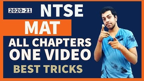 NTSE | MAT- All Chapters with TRICKS | ONE SHOT VIDEO | 2020-21 Latest | Mental Ability Test | Hindi