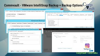 #Commvault - #VMware #IntelliSnap Backup + Backup options + Reviewed Logs (For beginners) screenshot 3