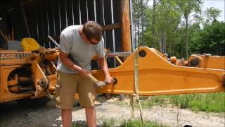 Pulling the Cylinder off the Backhoe