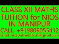 CLASS XII MATHS TUITION for NIOS IN MANIPUR-SECONDARY &amp; SENIOR SECONDARY- SCIENCE, PHYSICS,CHEMISTRY