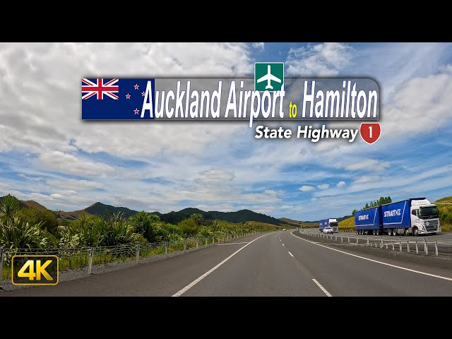 Drive from Auckland Airport to Hamilton via New Zealand 🇳🇿 State Highway 1