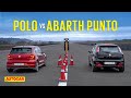 Drag Race: Volkswagen Polo vs Fiat Abarth Punto - India&#39;s most fun hatchbacks! | Autocar India