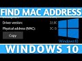 How to find mac address on windows 10