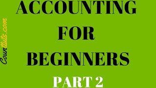 Accounting for Beginners | Part 2 | Debits and Credits | Journal Entries