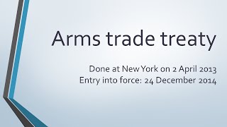 Arms trade treaty