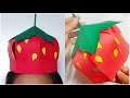 Paper strawberry crown last minute diy headdress