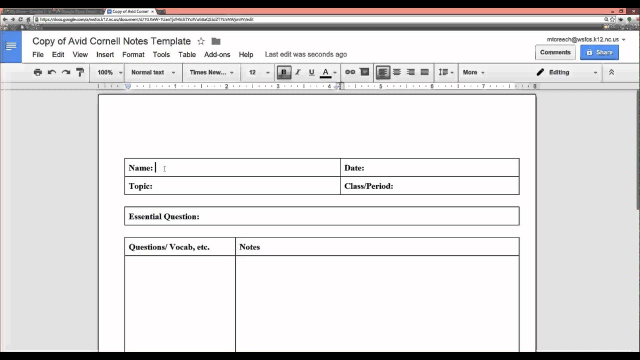 Cornell Notes Template Evernote Login - solarbig
