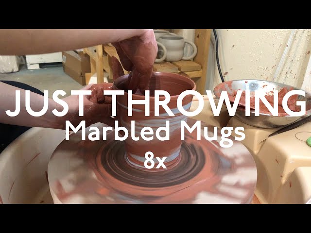 Making Neriage Pottery | Uncut 8x Wheel Throwing | 練り上げ陶芸を