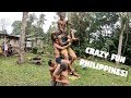 CRAZY FUN FILIPINO FIESTA BAMBOO POLE CLIMBING... (Foreigners Failed In The Philippines)