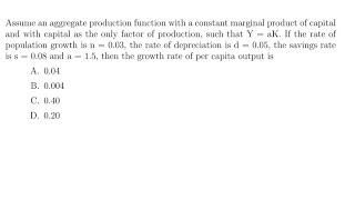 How to find out the growth rate of output per capita in the solow model