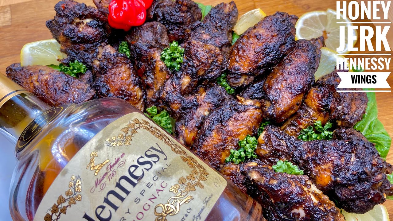 BANGING HONEY GLAZED JERK HENNESSY CHICKEN WINGS NOT THE RECIPE YouTube