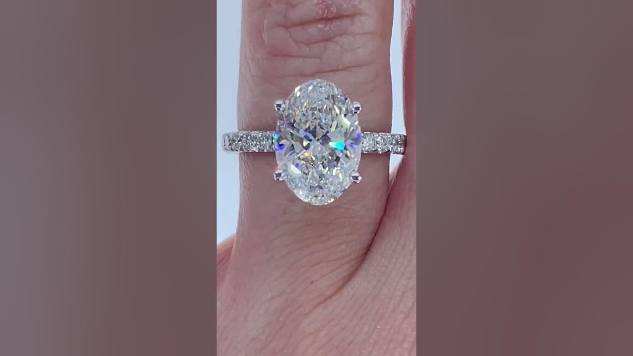4.52CTW Oval Brilliant Lab Grown Diamond Engagement Ring