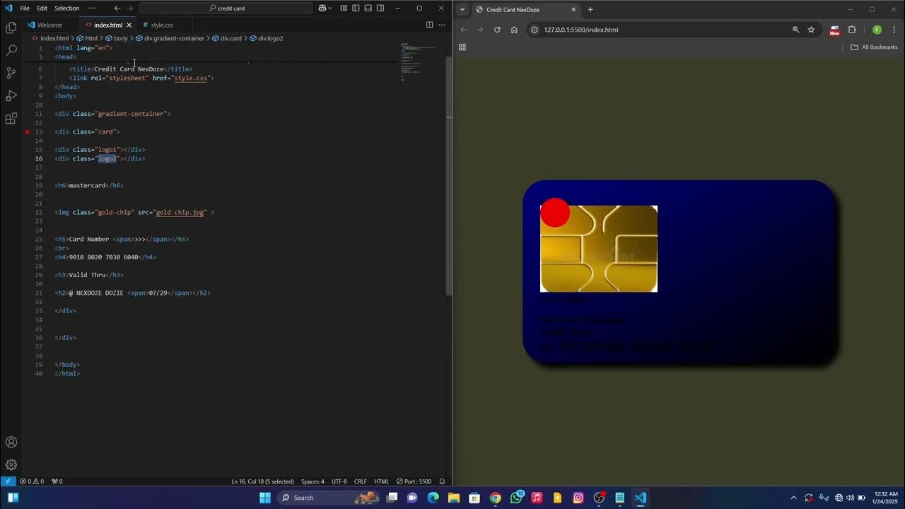 Credit Card Design Using HTML & CSS | Beginners Tutorial - YouTube