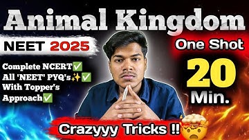 Animal Kingdom One Shot | Quick revision | NEET | Biology | NEET PYQs & Tricks | #neet2025 #neet