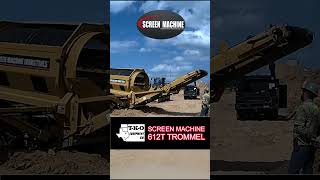 Watch the Screen Machine 612T Trommel Screen Material On Site #heavyequipment #texasconstruction