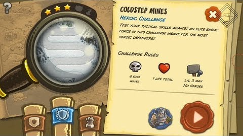 Kingdom Rush - Coldstep Mines (Level 7) Heroic Challenge Hard/Veteran Difficulty Walkthrough