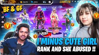 V Badge Cute Girls Challenge Kaal YT - 1 Vs 4 | She Got Angry😡| GARENA FREE FIRE