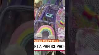 Polémica idea de uso de mochilas transparentes en estudiantes