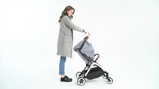 Features  Britax Gravity II auto-fold stroller