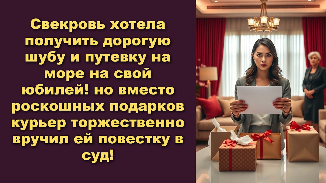 Свекровь хотела получить дорогую шубу и путевку на море на свой юбилей но вместо роскошных подарков