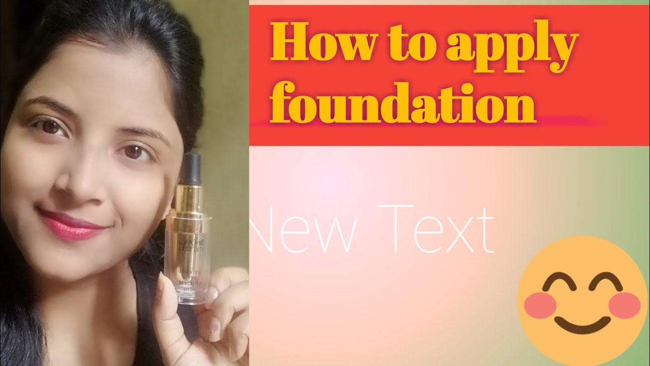 How to Apply foundation base of makeup... 💄💅 YouTube