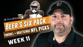 DRAFTKINGS NFL WEEK 11 DFS PICKS | The Daily Fantasy 6 Pack