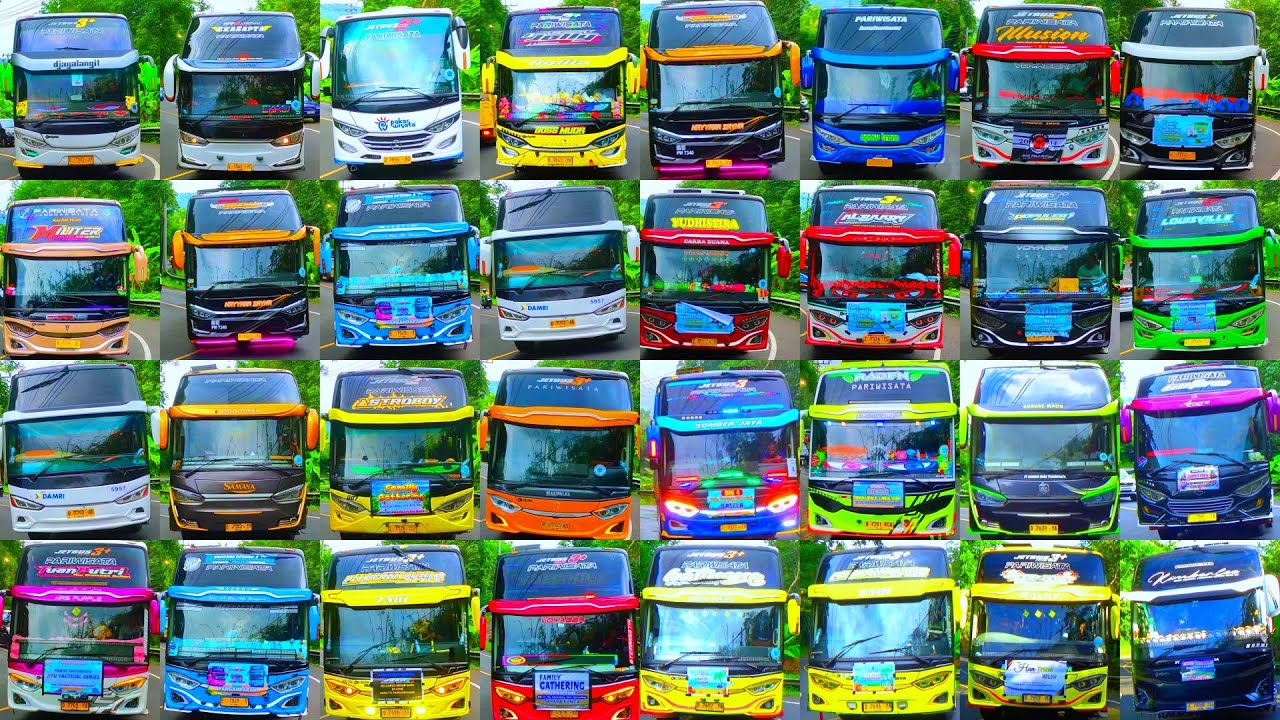 KUMPULAN KLAKSON TELOLET BASURI TERBARU KONVOI BUS BASURI BIKIN HEBOH JALANAN 