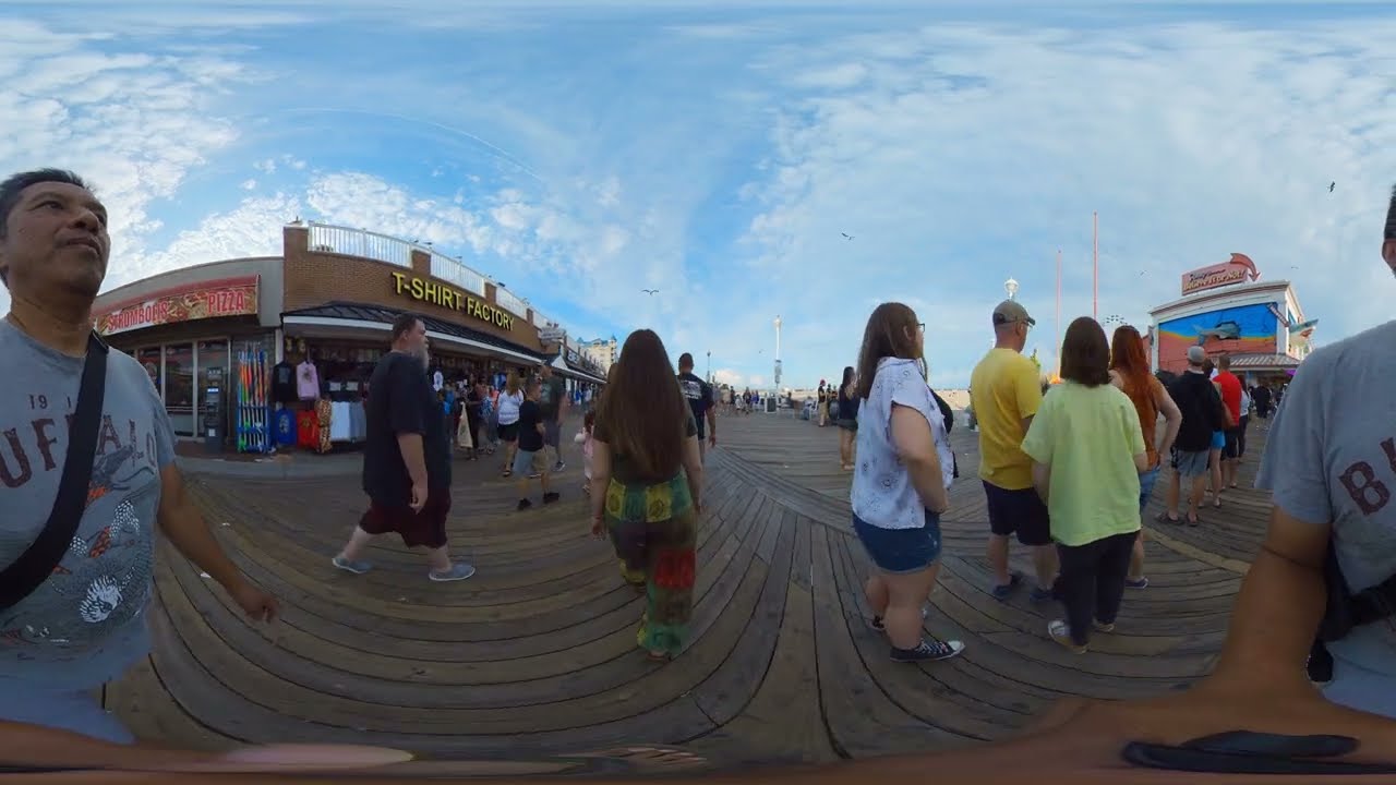 Ocean City Maryland Boardwalk Walking Tour / Virtual Walk 360° YouTube