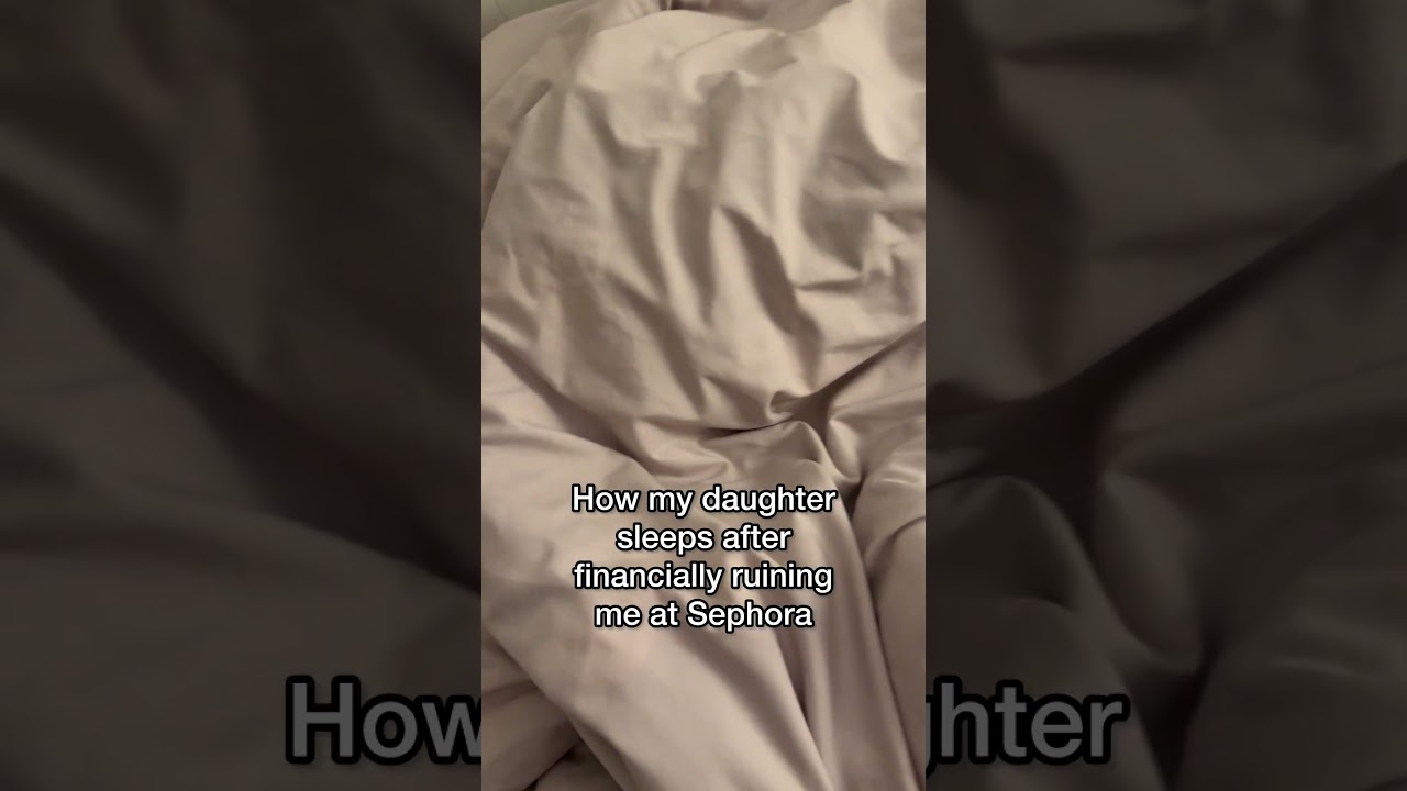 My daughter sleeps after financially ruining me  at Sephora