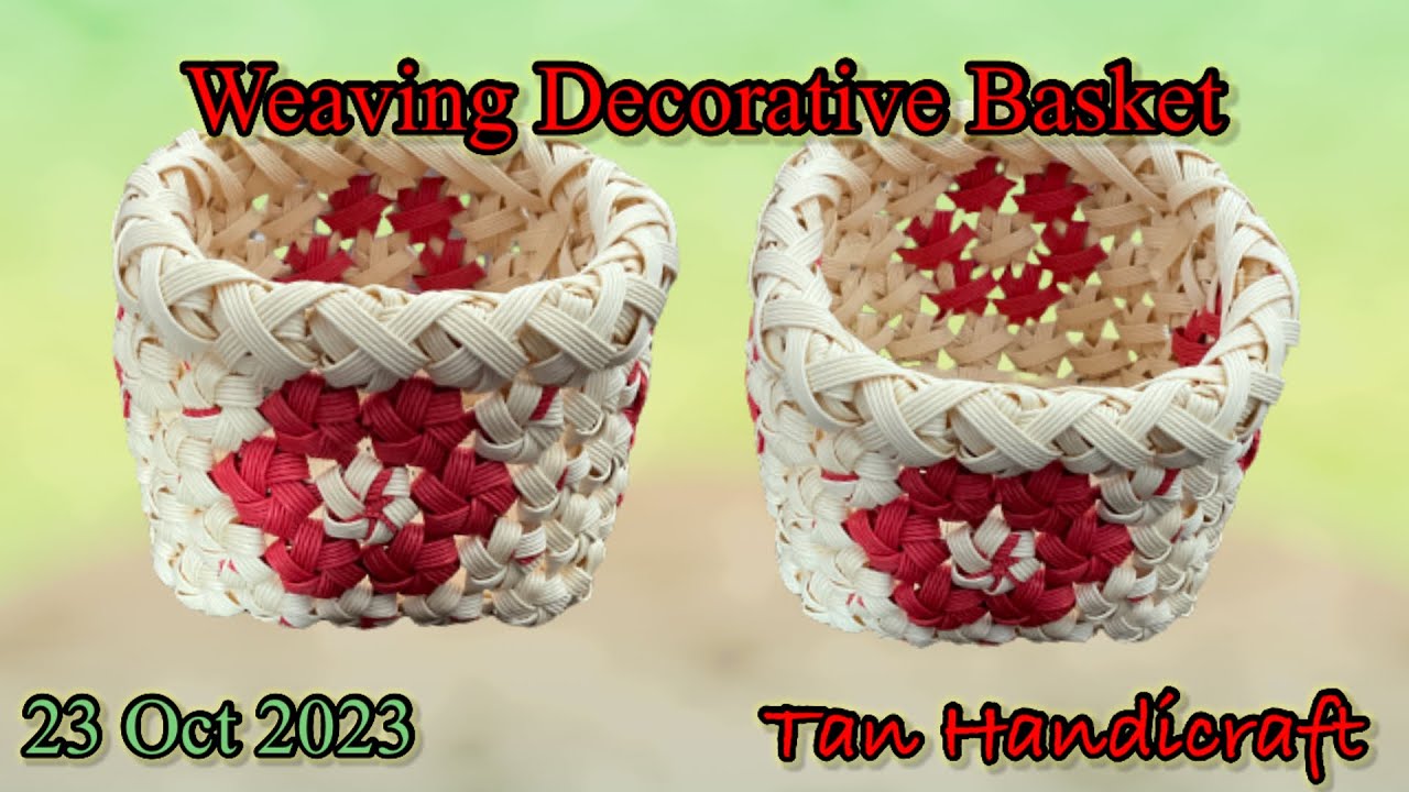 Tutorial ke 1417 Weaving Decorative Basket ( Japanese Ecocraft