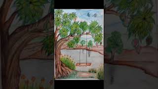 Mango Tree With A Swing In A Riverbank