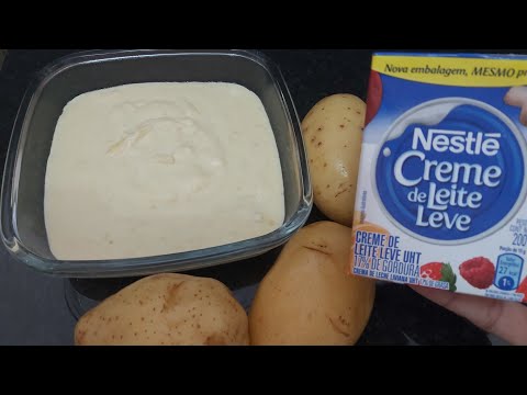 Purê de batata com Creme de leite