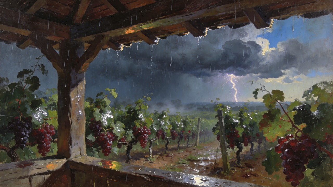 Vineyard rain nocturne