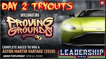 NFS NOLIMITS | ASTON MARTIN VANTAGE 2020 | DAY 2 - TRYOUTS | LEADERSHIP GAMING