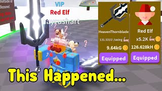 Unlocked New Max Class Red Elf But This Happened... In Saber Simulator Roblox screenshot 2