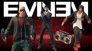 ALL Eminem Skins Gameplay In Fortnite + EARLY Item Shop Look At His Bundles! (FULL REVIEW)