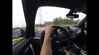 BMW 220d F22 / Wet Roundabout Drift