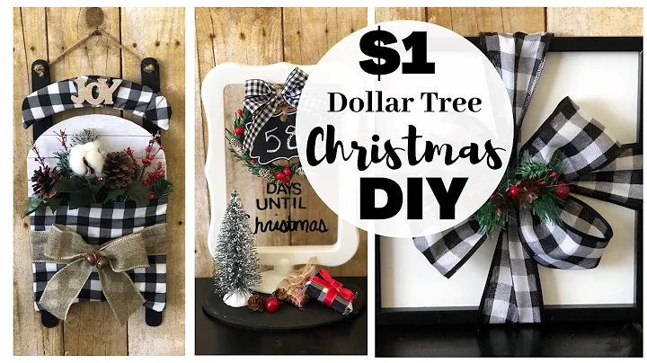 🎄$1 CHRISTMAS DIYS | BUFFALO CHECK CHRISTMAS FARMHOUSE DIYS | DOLLAR TREE 2020
