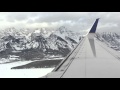 Incredible view landing into Jackson Hole on United Airlines Boeing 737