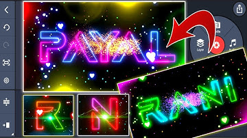 Neon Name Art letter video editing in kinemaster | 3D Text video editing | Kinemaster