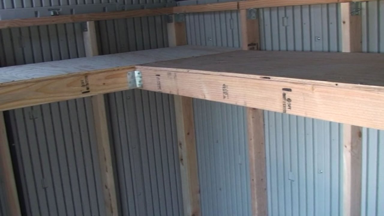 lifetime shed reinforcing, shelves, and a wall - youtube