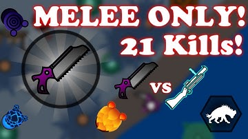 21 KILLS with ONLY MELEE! || Melee vs. M79 - Surviv.io